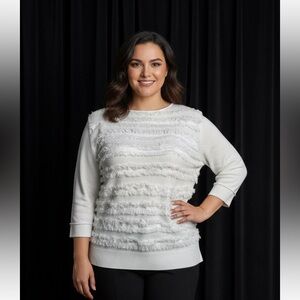 New With Tag- NIC+ZOE Textured Knit Sweater – Size 1X